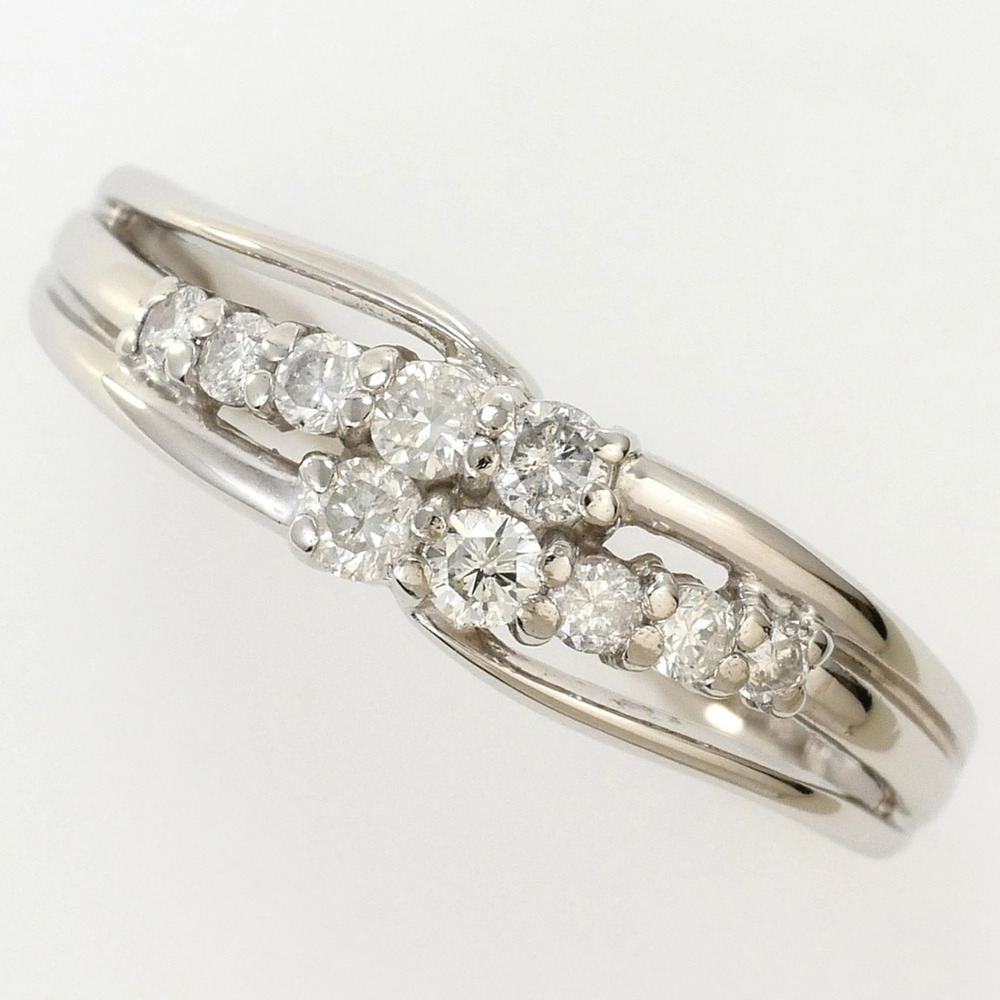 PT900 Platinum Ring, 1 Diamond, 0.30ct, Total Weight 3.3g, Jewelry